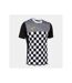 T-shirt Motif/style Damier Flag Homme Blanc Noir Joma-1