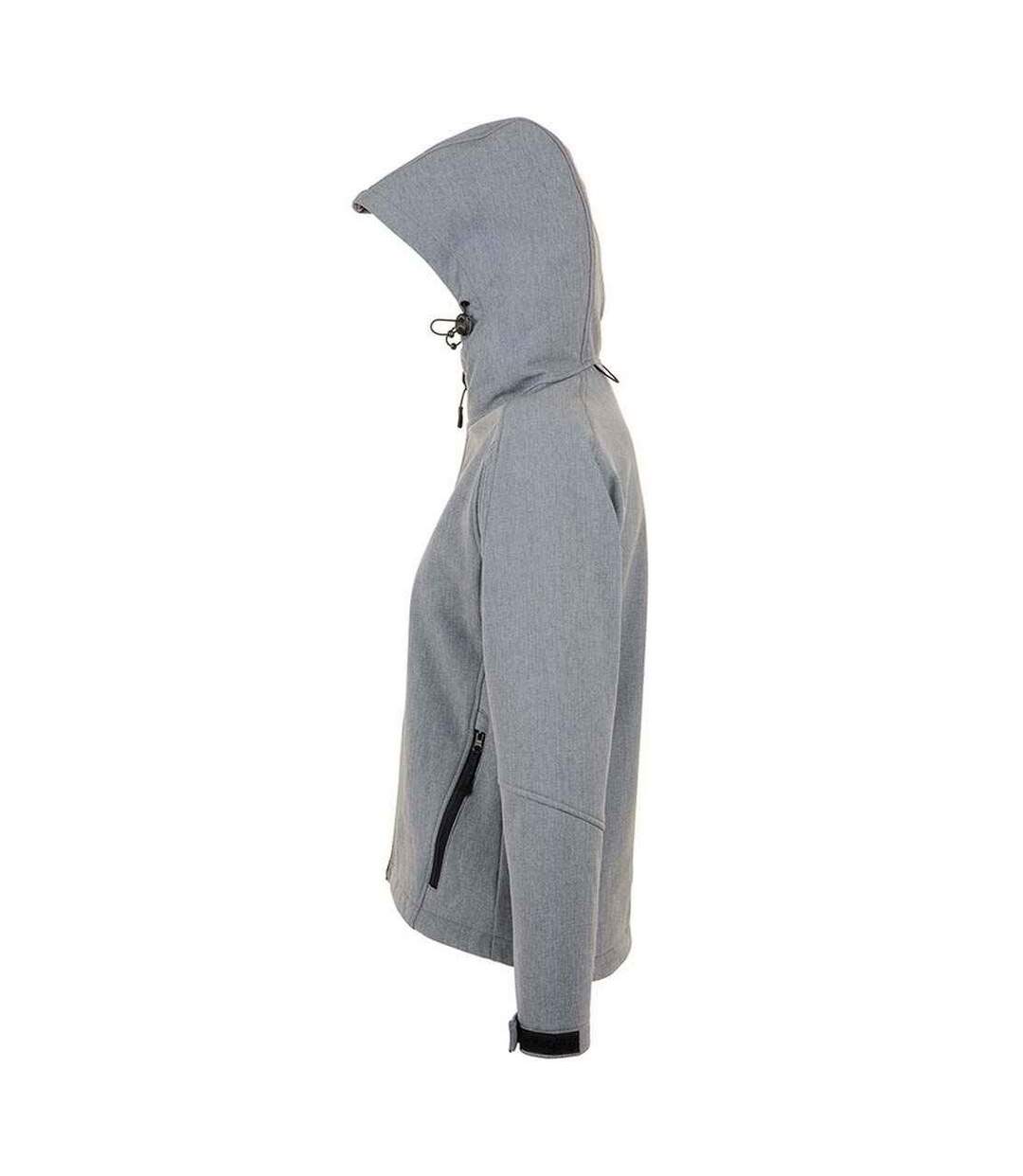 Womens/ladies Replay Soft Shell Jacket Grey Melange SOLS-3