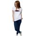 Disney - T-shirt CARS JACKSON STORM STRIPES - Femme (Blanc) - UTBI13635-4