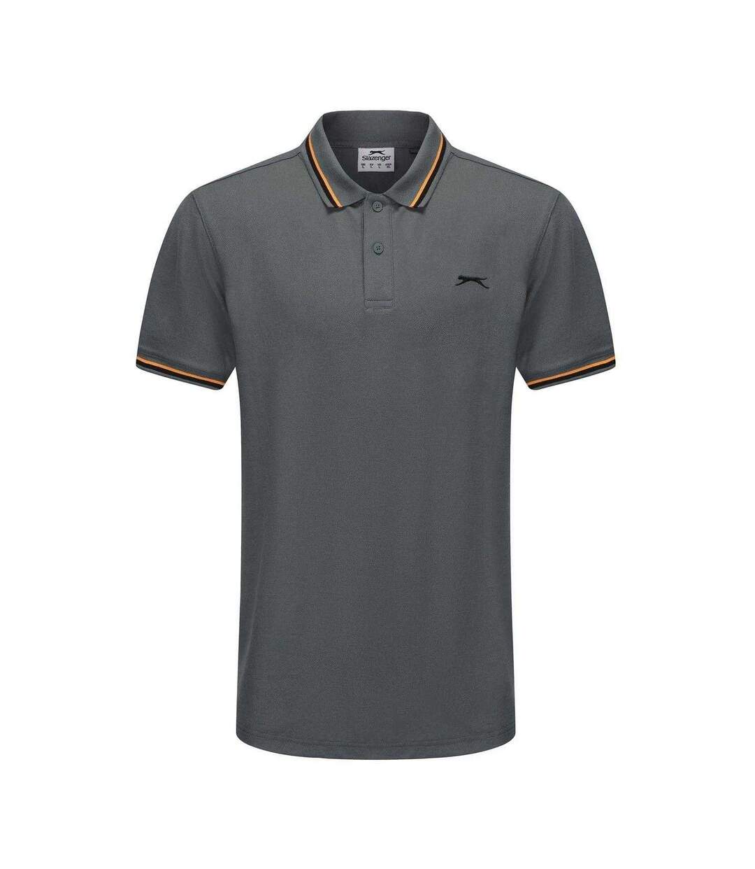 Polo Motif/style Rayure Contrastée Sur Bord Homme Ardoise Slazenger-1