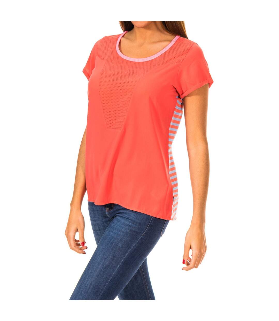 Women's short sleeve round neck t-shirt 36723551-1