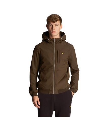 Mens soft shell jacket olive Lyle & Scott