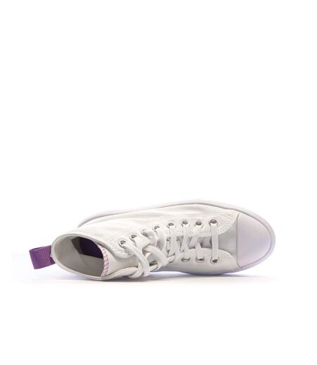 Baskets blanches/violettes femme converse all star move