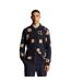 Cardigan Décontracté Motif/style Carré Homme Bleu Marine Foncé Lyle & Scott-4