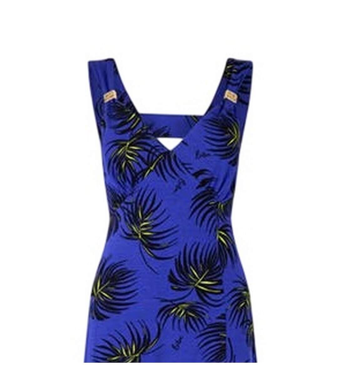 Robe À Bretelles Motif/style Imprimé Feuille Femme Bleu Biba-4