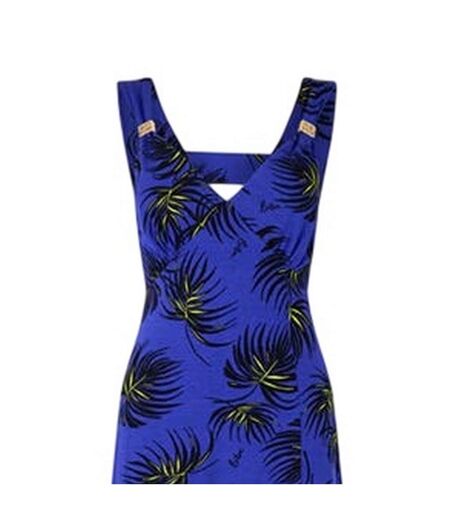 Robe À Bretelles Motif/style Imprimé Feuille Femme Bleu Biba