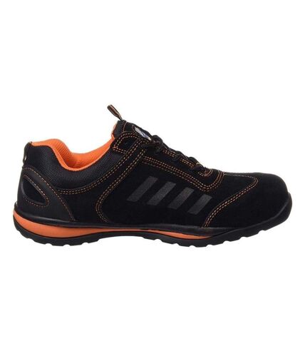 Portwest Mens Steelite Lusum S1P HRO Suede Safety Shoes (Black/Yellow) - UTPC4428