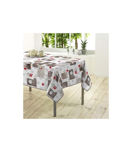 Nappe Rectangulaire Giboulée 150x300cm Blanc & Gris