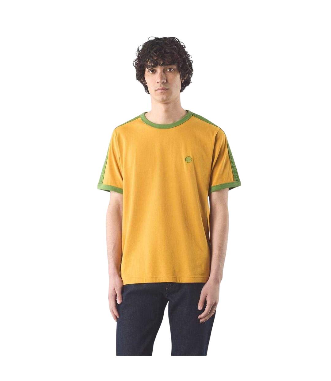 T-shirt Denton Homme Jaune Pretty Green-4