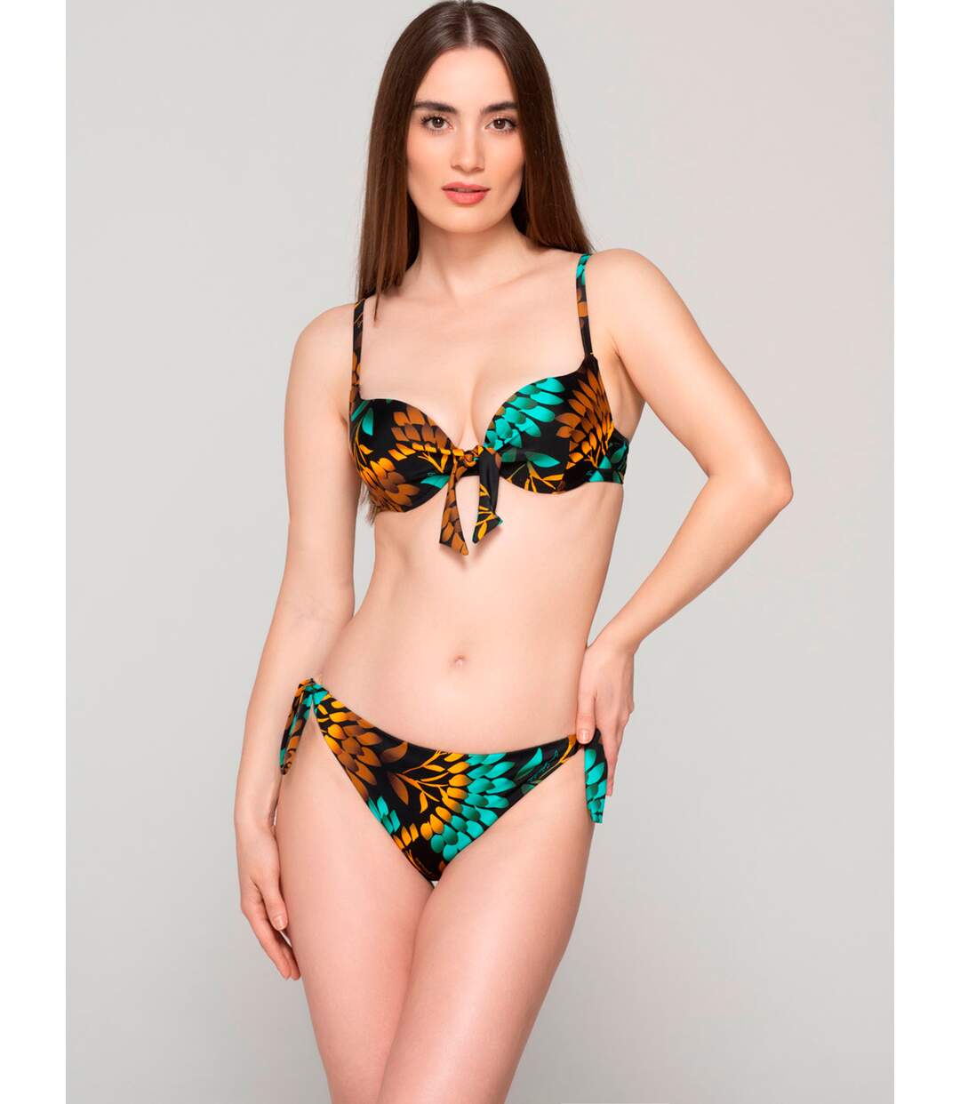 Bas maillot slip de bain à nouettes EMERALD Luna Splendida-3