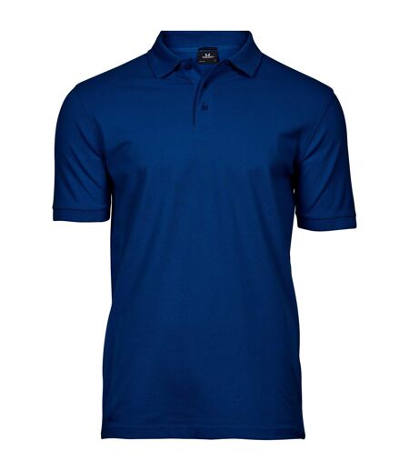 Mens Luxury Stretch Polo Shirt Indigo Blue Tee Jays