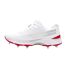 Mens Velocity Leather Spikes Cricket Shoes White Red Gray-Nicolls-2