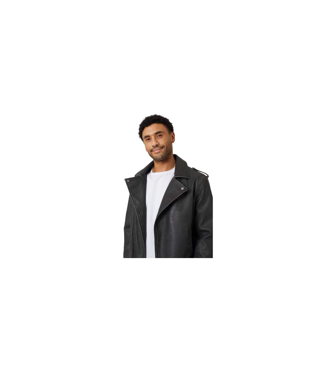 Veste Motard Coney Homme Noir Brave Soul-1