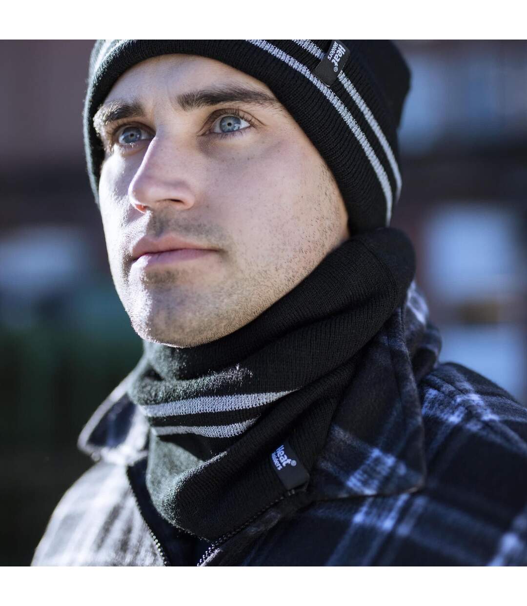 Mens Hi Vis Reflective Soft Fleece Lined Thermal Winter Neck Warmer-3