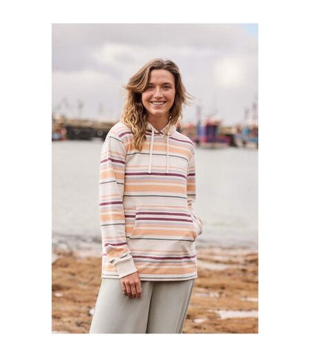 Womens/ladies Lila Organic Beach Hoodie Light Pink Animal