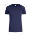 T-shirt Homme Bleu Marine Foncé Clique-1