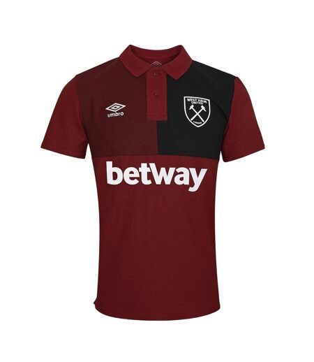 Umbro Mens 23/24 West Ham United FC Polo Shirt (Black/Carbon)