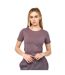 Womens/ladies Tilly Crop T-shirt Charcoal Mauve Juice-1