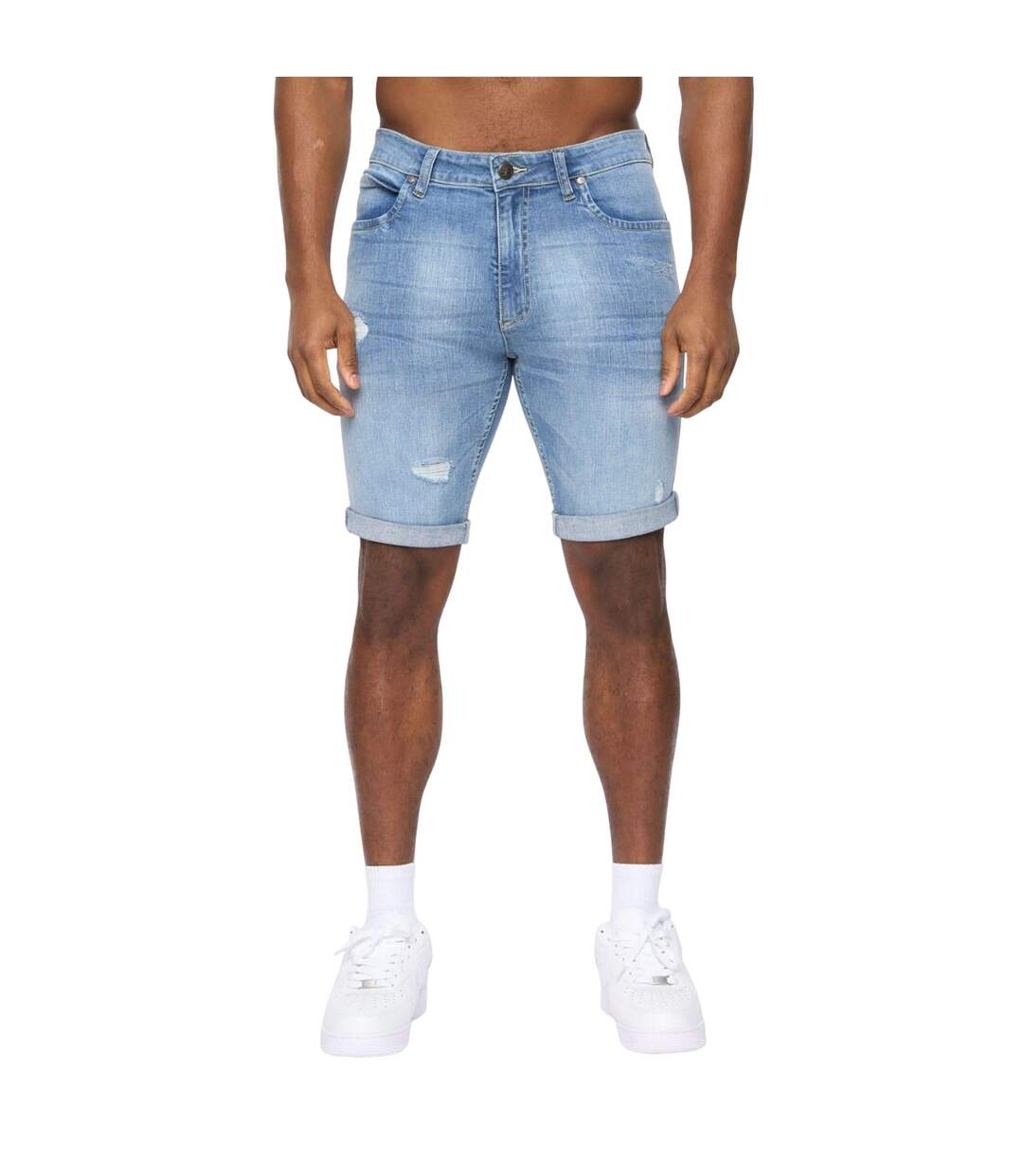 Short Style Griffure Riptrey Abraised Homme Bleu Clair Crosshatch-1