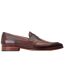 Mens Bruno Leather Penny Loafers Burnt Brown Base London-2