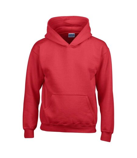 Sweat à capuche unisexe rouge Gildan