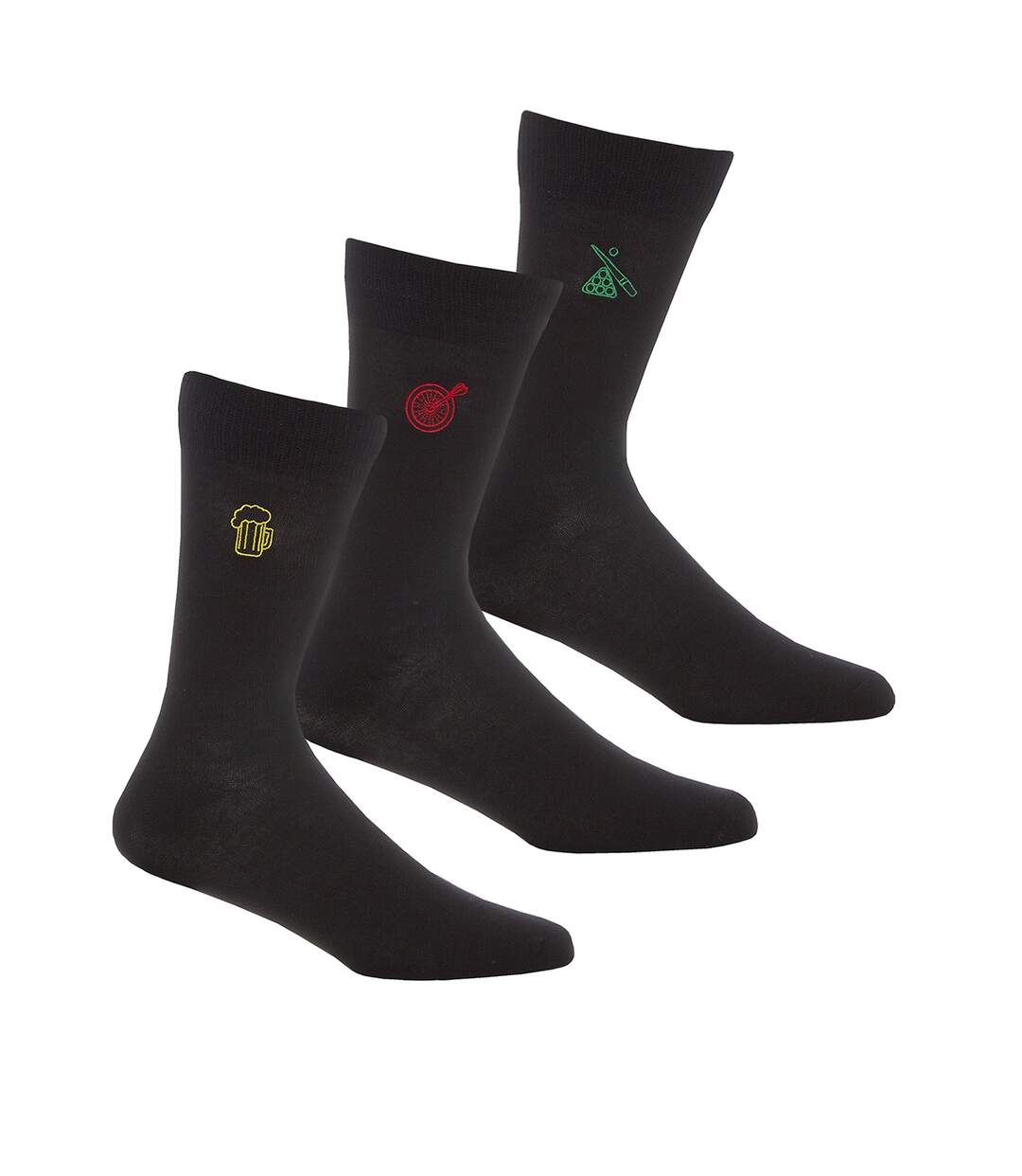 Chaussettes pub games homme noir pandastick