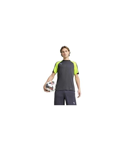 Mens Individualliga Tailored T-shirt Grey Yellow Puma