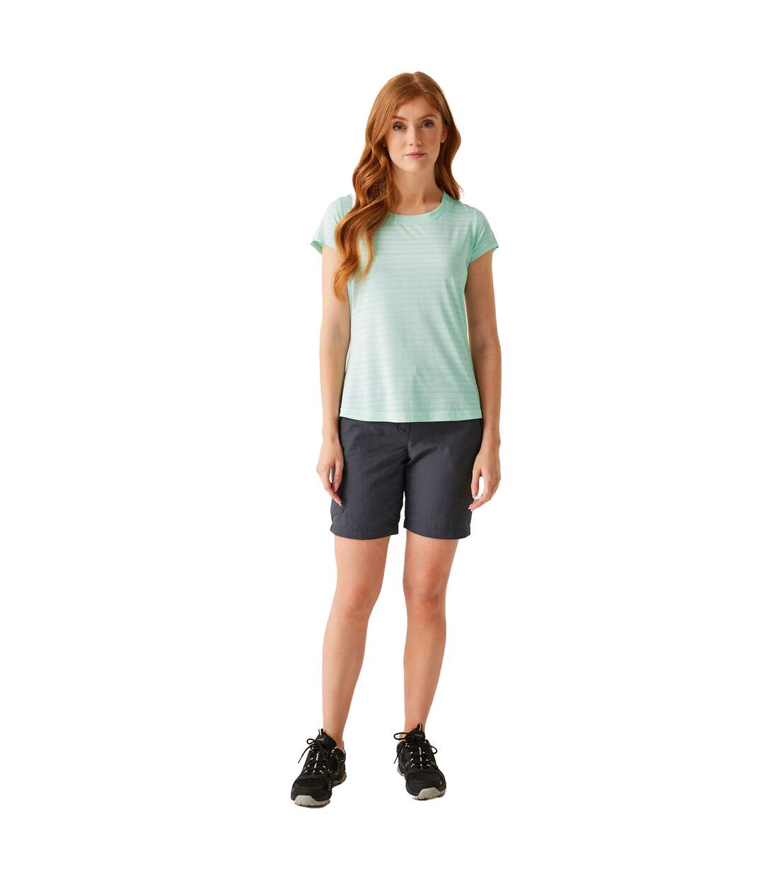 T-shirt limonite femme turquoise délavé Regatta-4