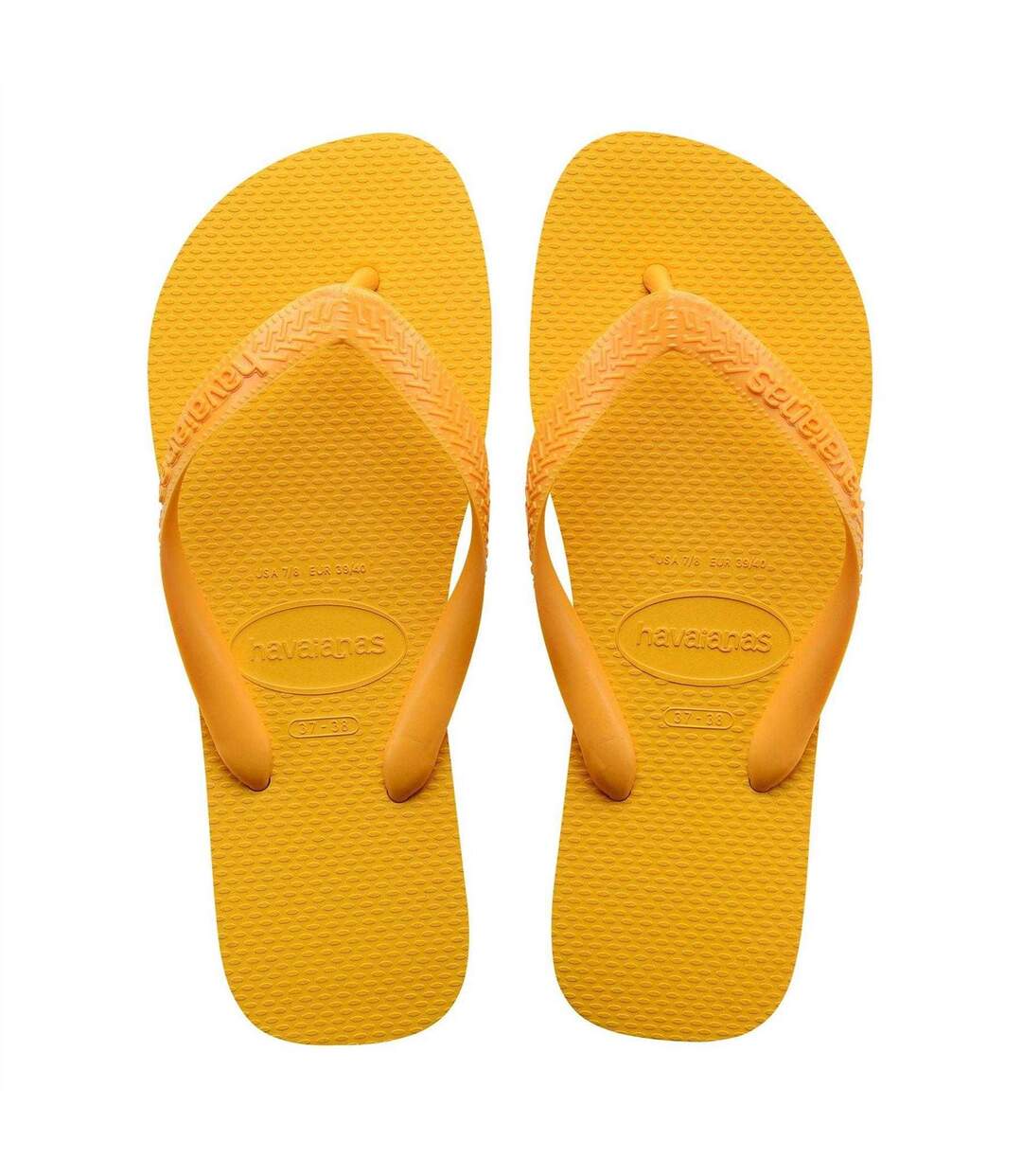 Unisex Adult Rubber Thong Strap Flip Flops Pop Yellow Havaianas-2