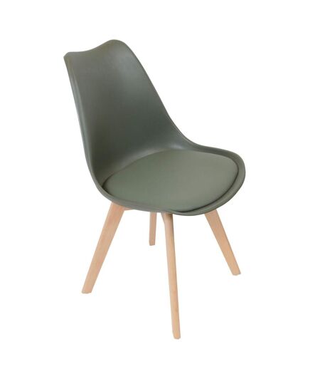 Chaise scandinave avec cousin Cocooning - Vert kaki