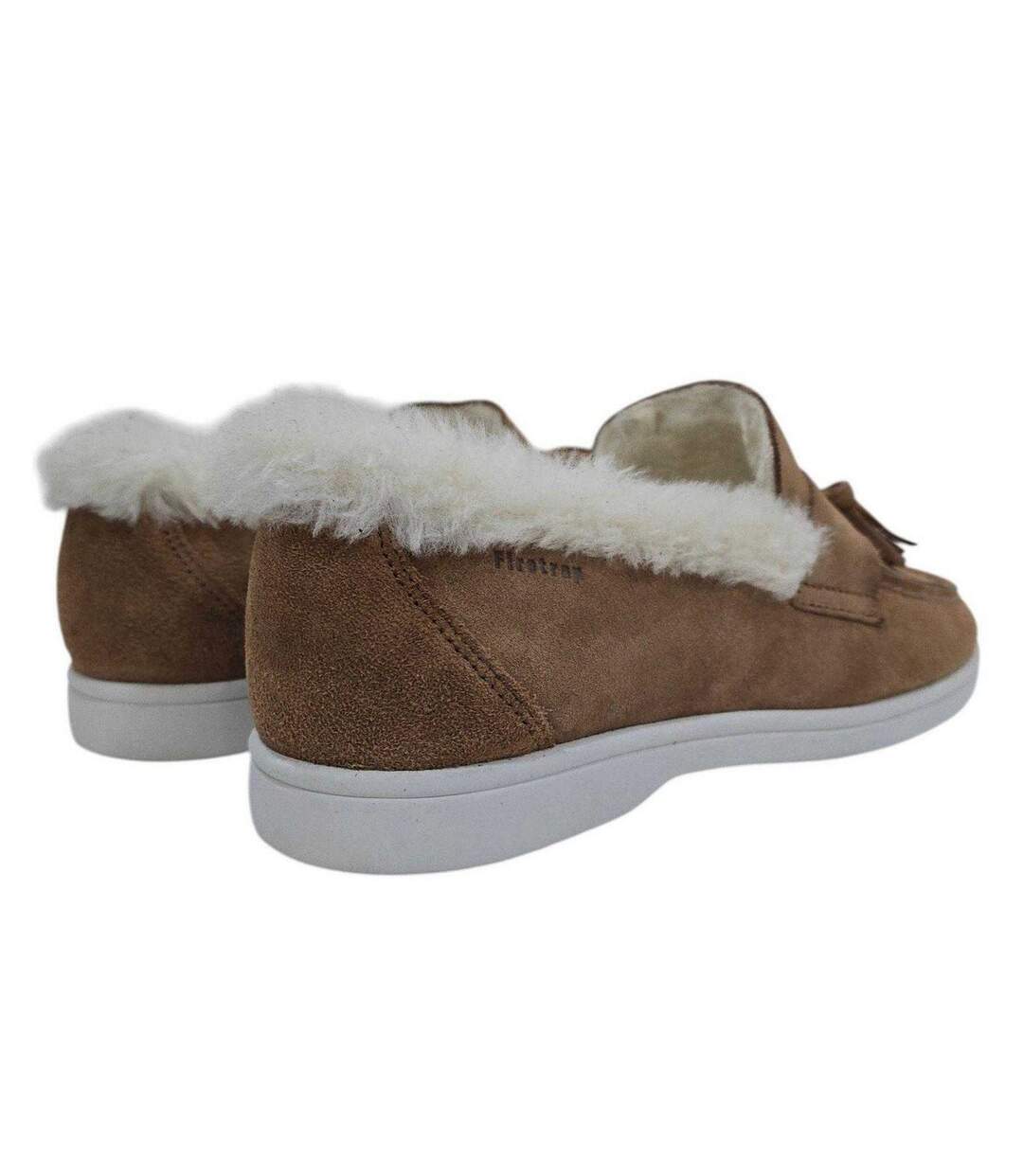 Womens/ladies Loro Suede Flat Boat Shoes Cognac Firetrap-2