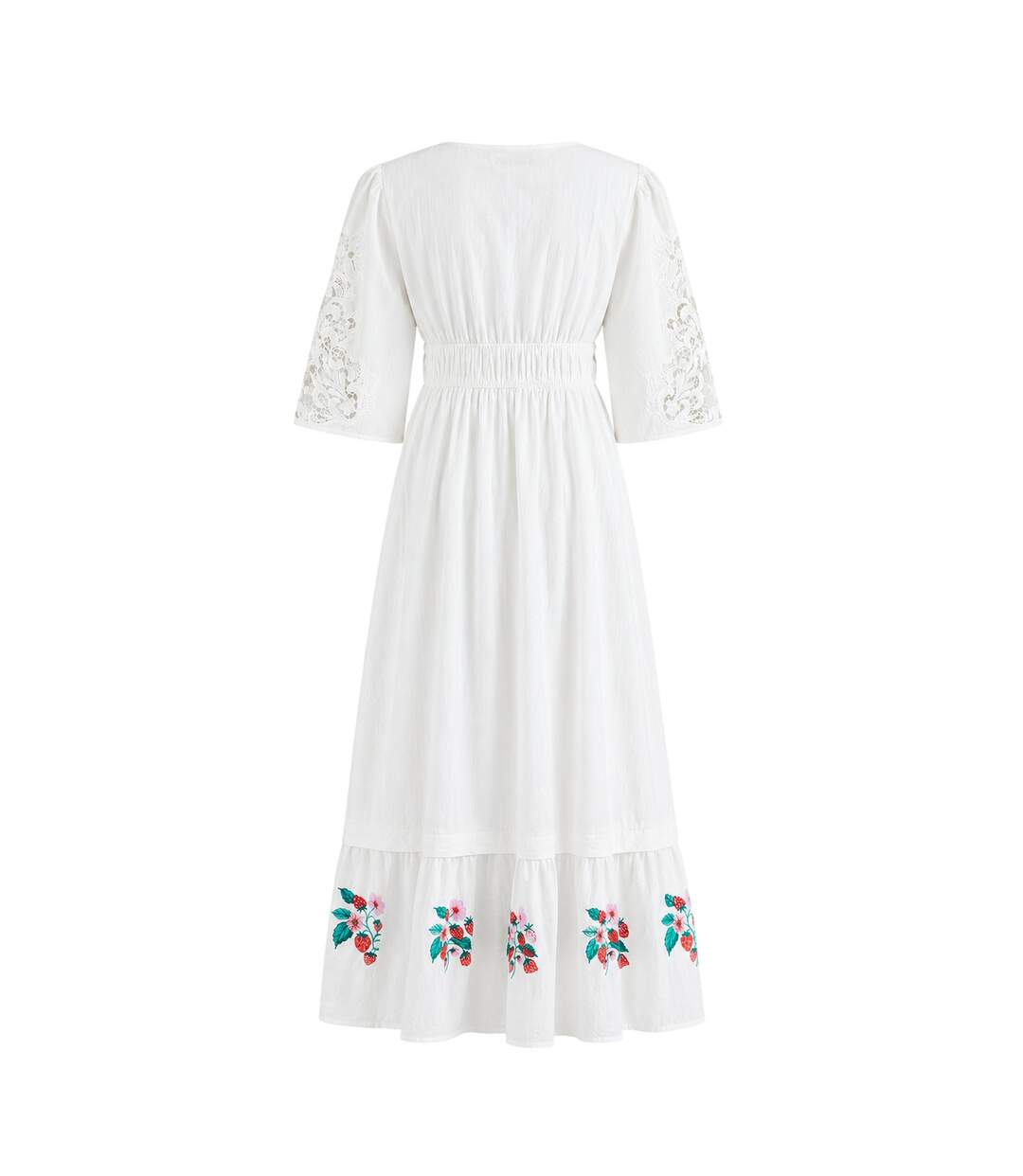 Womens/ladies Strawberry Broderie Dress White Cath Kidston-3
