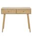 Console Bali à 2 tiroirs effet cannage - Beige-4