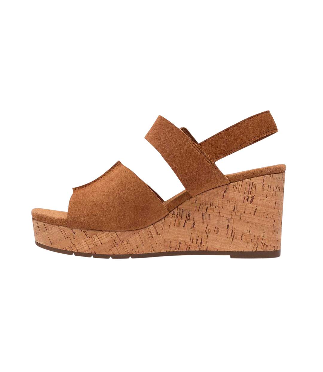 Womens/ladies Wedge Sandals Tan Clarks-3