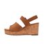 Womens/ladies Wedge Sandals Tan Clarks-3