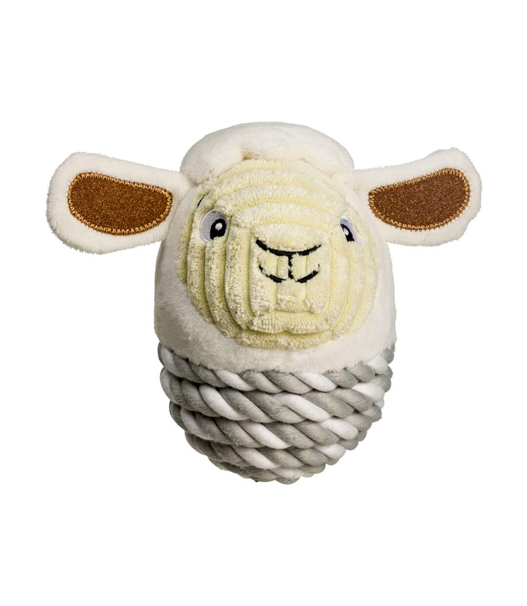 Sheep rope dog toy one size white House Of Paws-1
