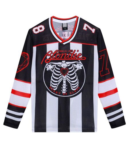 Maillot Hockey Motif/style Blondie Adulte Blanc Amplified