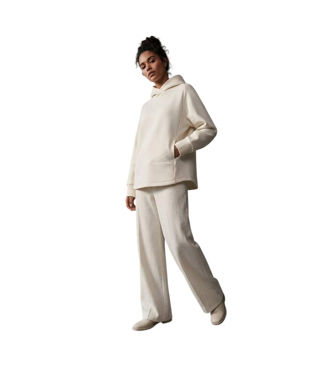 Sweat À Capuche Elapse Femme Blanc Boss-1