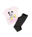 Pyjama rose/noir femme disney minnie monday-2