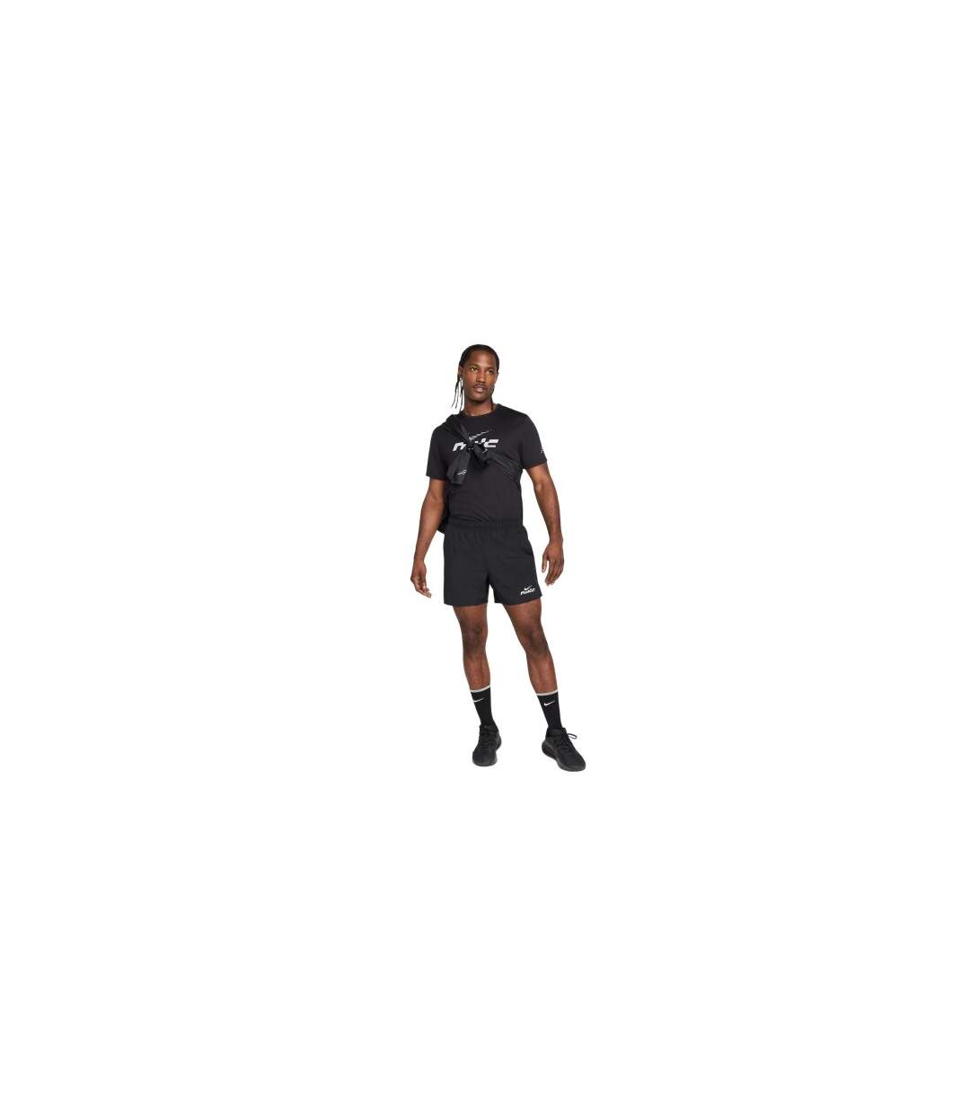T-shirt Motif/style Swoosh Miler Homme Noir Réfléchissant Nike-1