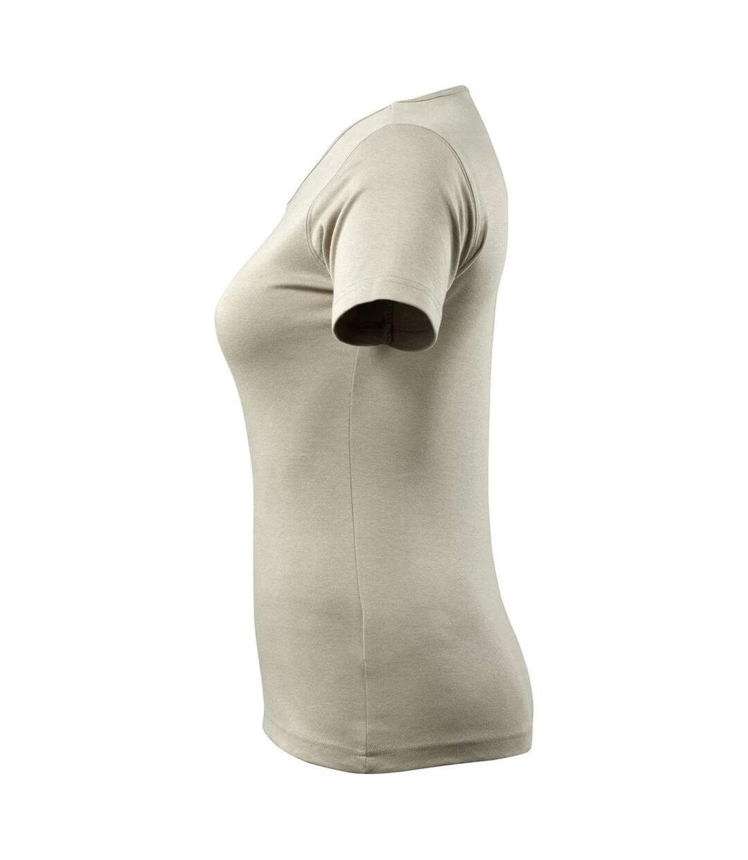 Womens/ladies Crossover Nice T-shirt Light Khaki Mascot-3