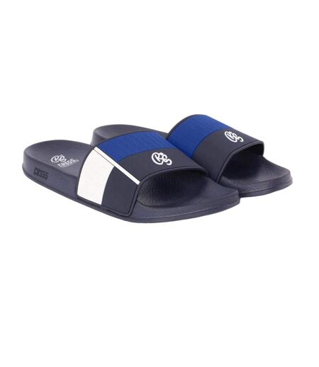 Mens rentrays sliders navy/blue Crosshatch