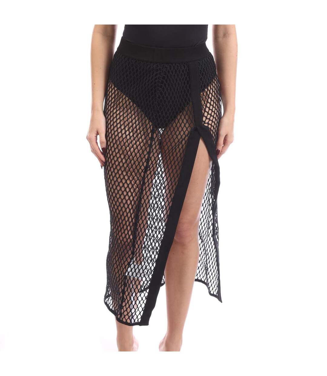 Jupe Longue Motif/style Logo Femme Noir Off White-1