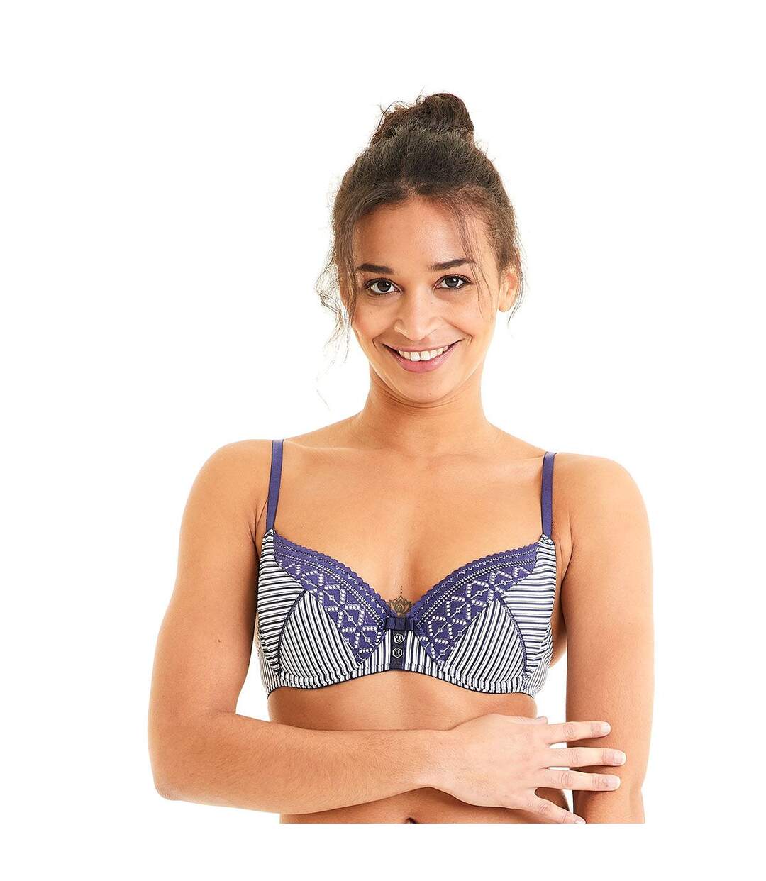 Soutien-gorge ampliforme coque moulée marine Pacotille