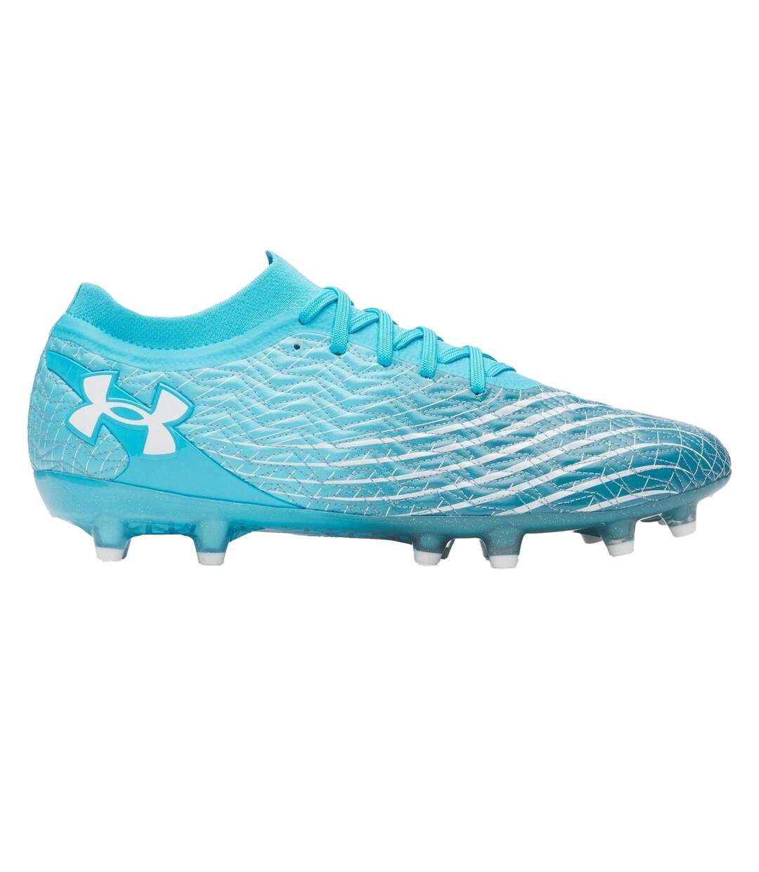 Mens Firm Ground Football Boots Blue White Under Armour-1