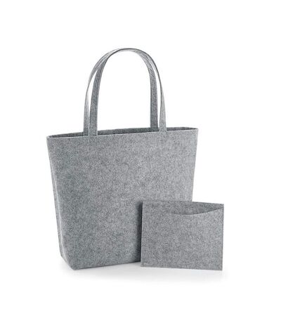 Sac de courses taille unique gris chiné Bagbase