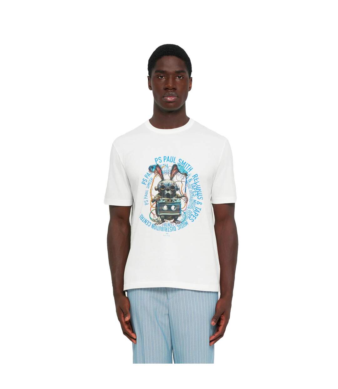 Mens Bunny Tapered T-shirt White Paul Smith-4