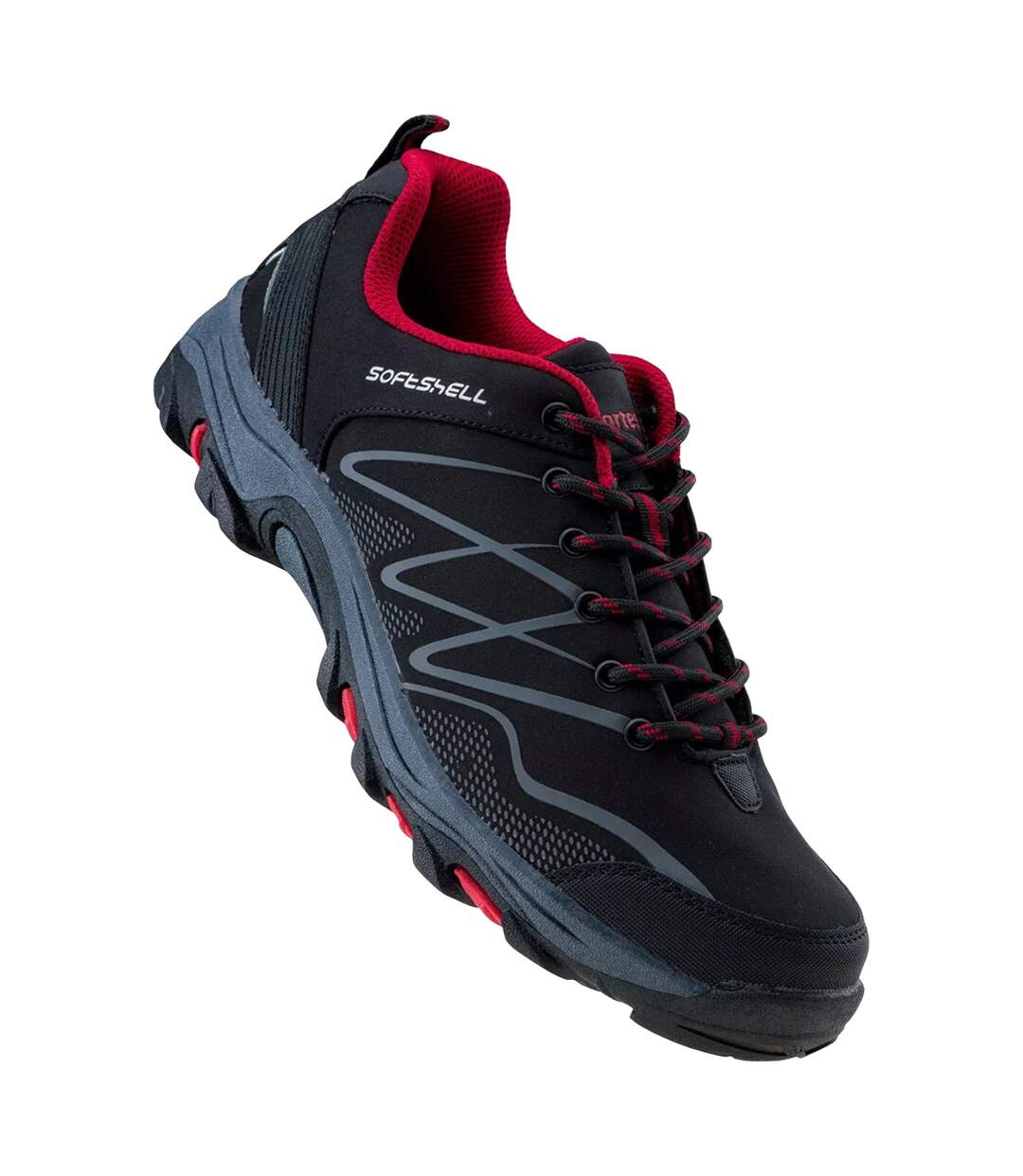 Chaussures De Randonnée Ronn Homme Noir Rouge Foncé Gris Foncé Martes-1