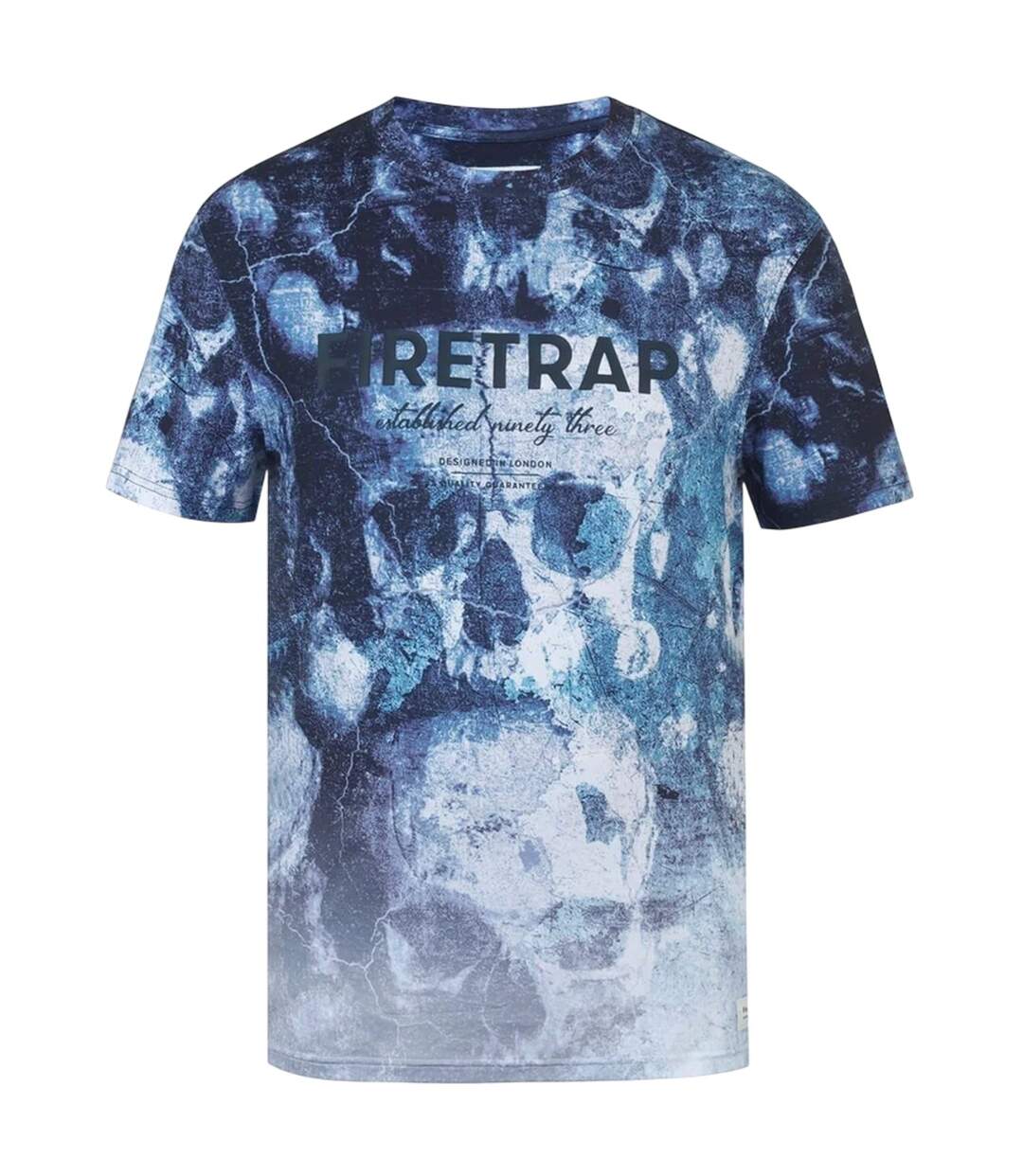 Mens Sub Skulls T-shirt Navy Firetrap-1