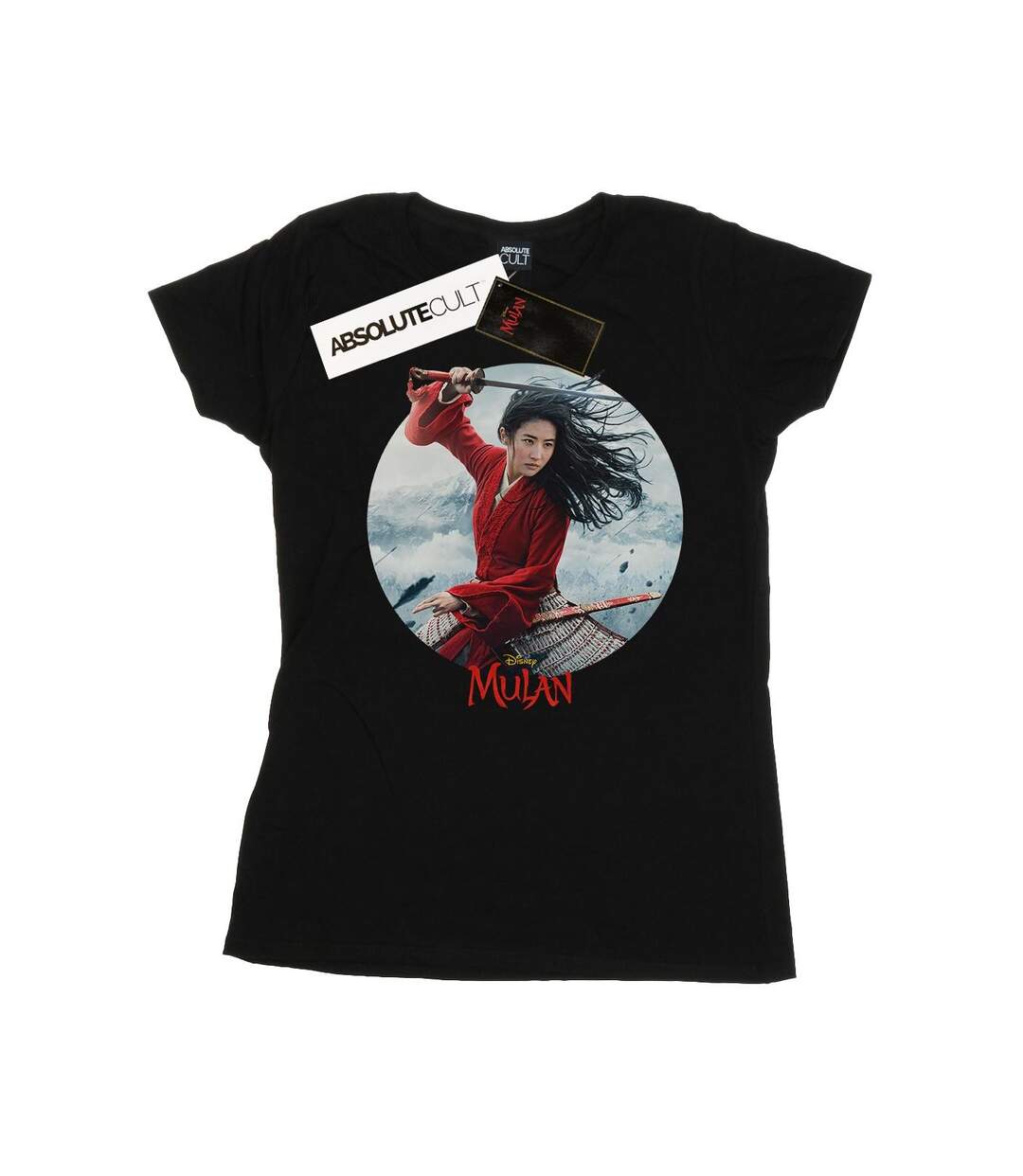 Disney Womens/Ladies Mulan Movie Sword Poster Cotton T-Shirt (Noir) - UTBI30784-1